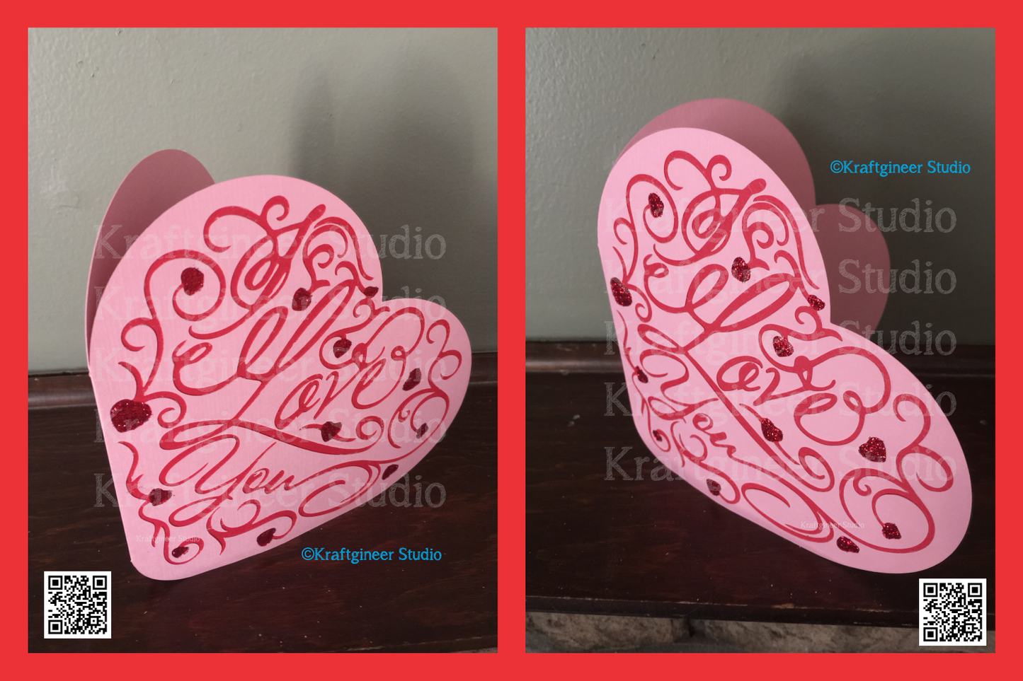 SwirlyLove Heart Card