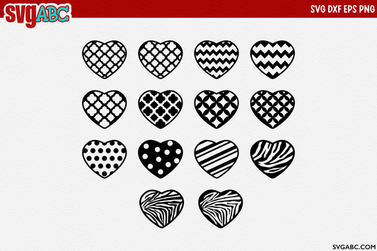 Patterned Hearts