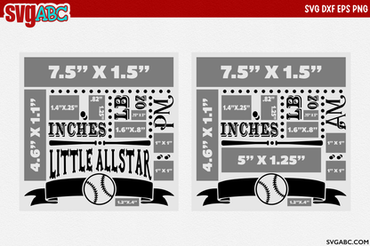 DIY Baseball Birth Frame