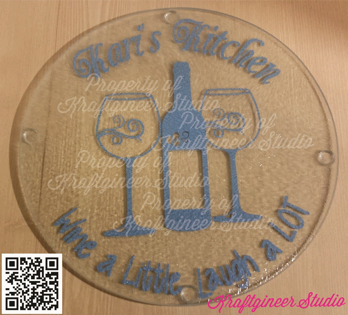 Unsplit Wine N Glasses Cutting Board