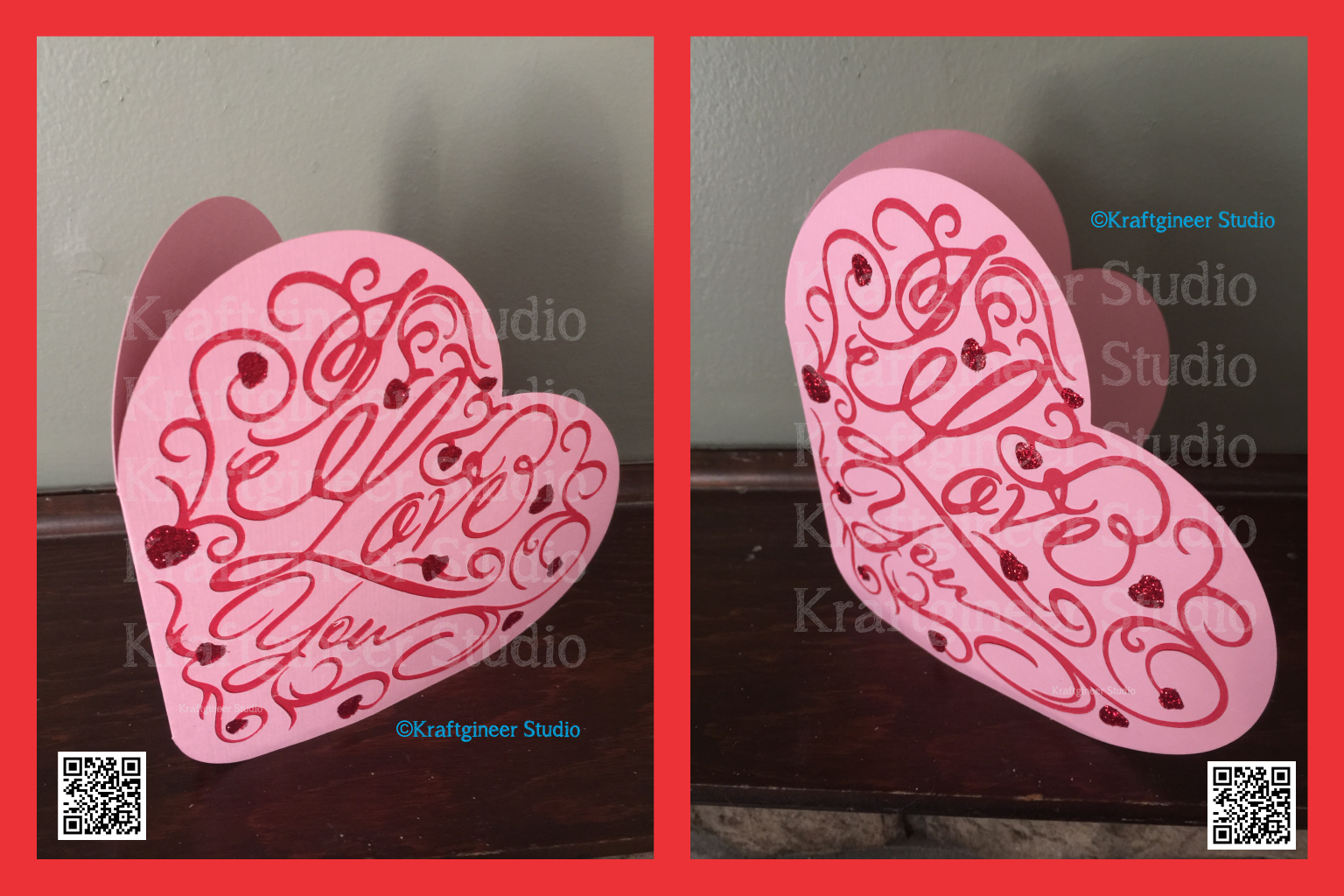 SwirlyLove Heart Card