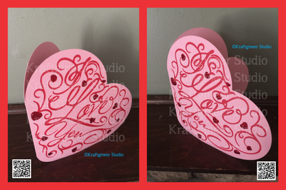 SwirlyLove Heart Card