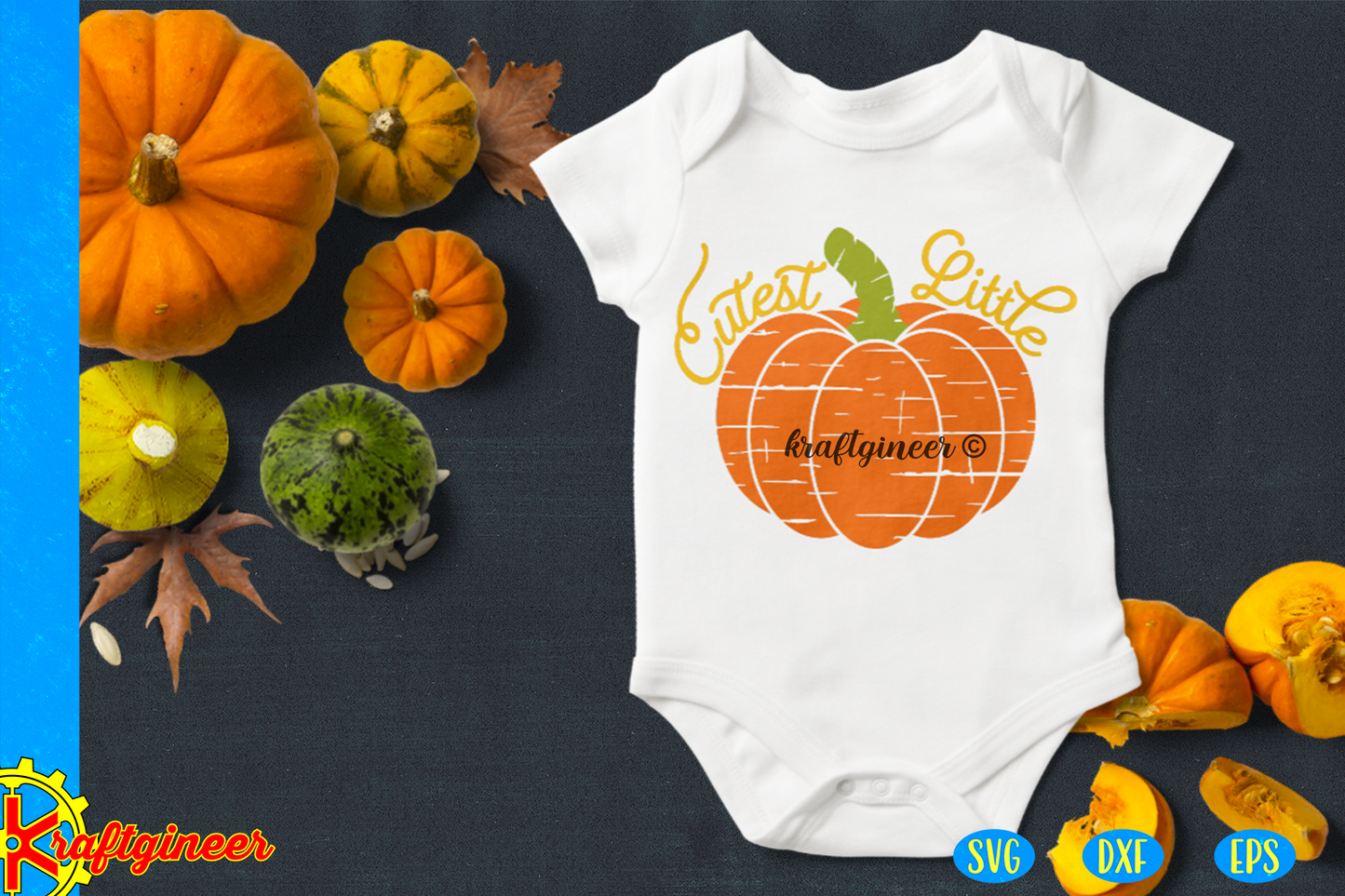 Distressed Cutest Little Pumpkin