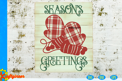 Plaid Christmas Mittens