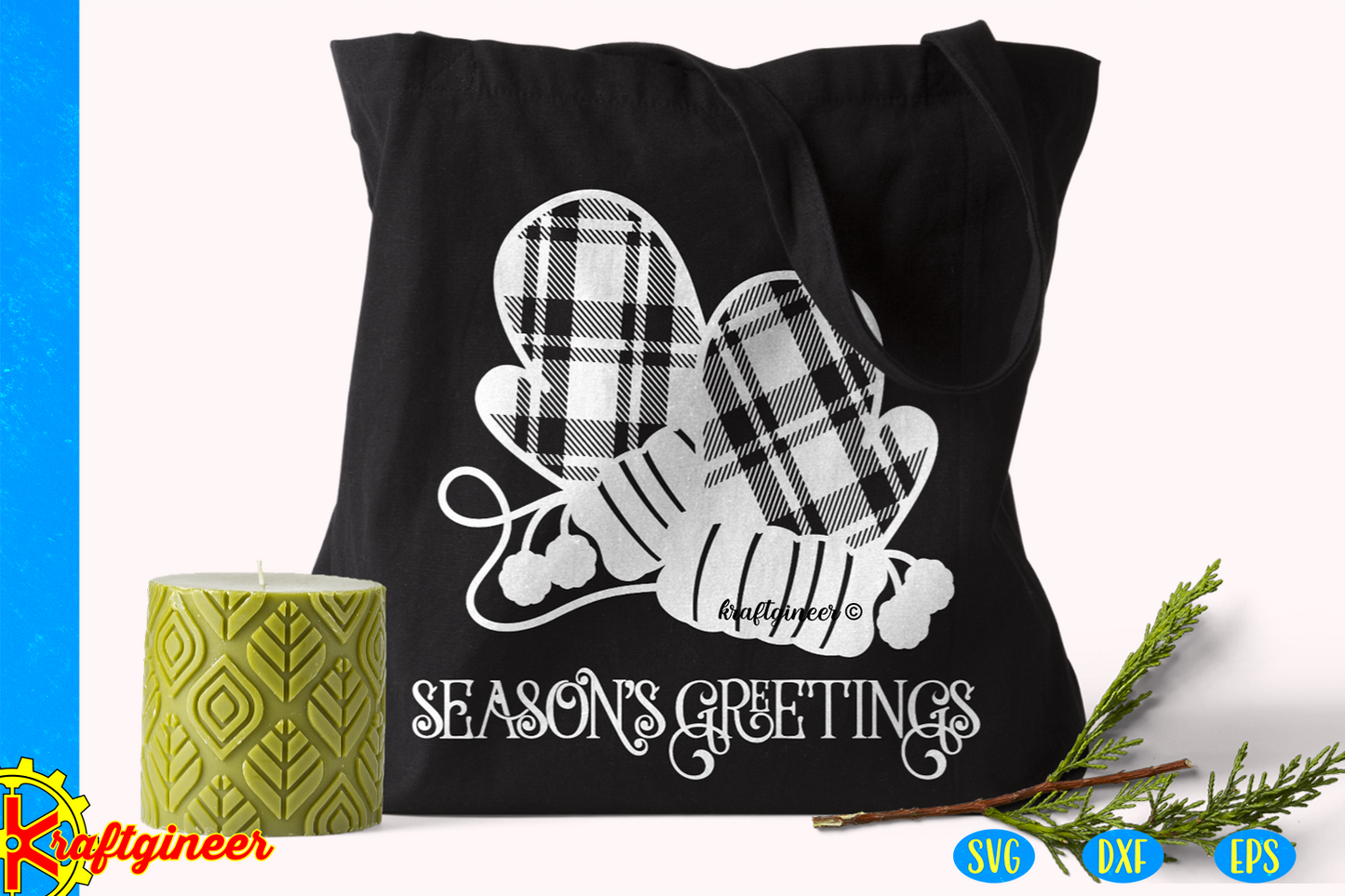 Plaid Christmas Mittens