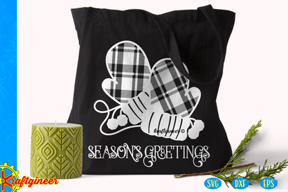 Plaid Christmas Mittens